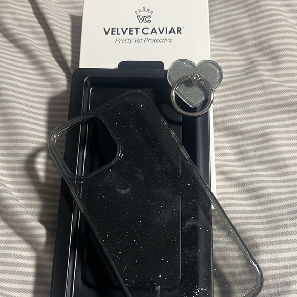 Velvet Caviar Accessories - Velvet Caviar Sparkling Black Phone Case